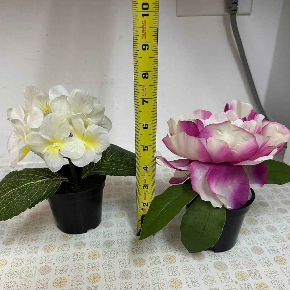 Artificial Floral Arrangement Set - White and Pink